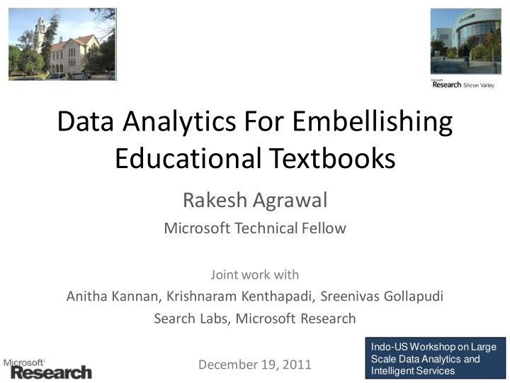data analytics for embellishing educational textbooks