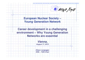 European Nuclear Society   Dan  planeta  Young Generation Network  Zemlja  Career development in