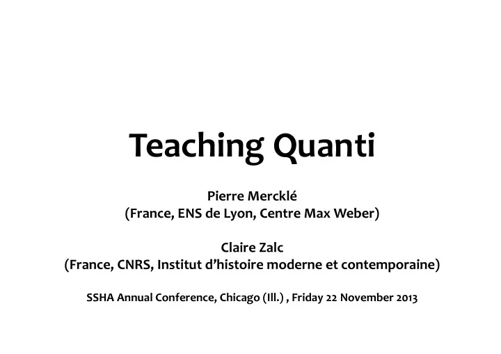 t teaching quanti hi q ti