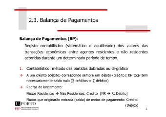 2.3. Balana de Pagamentos