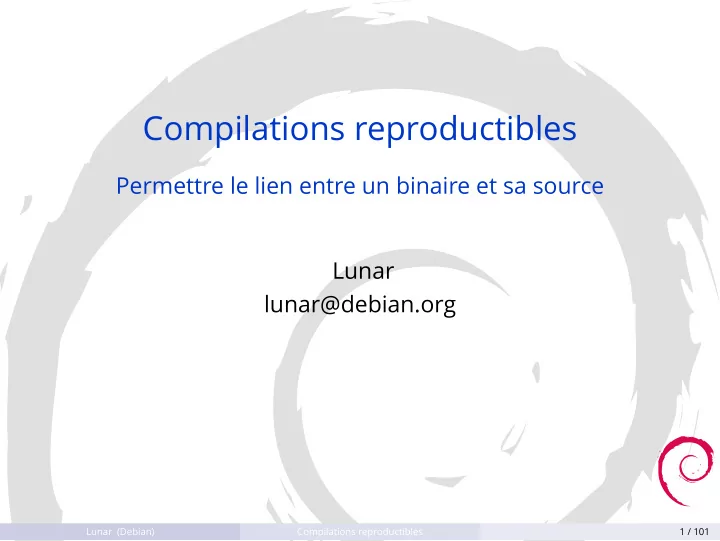 compilations reproductibles