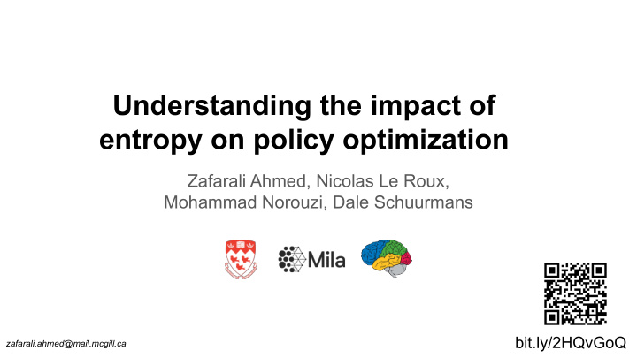 understanding the impact of entropy on policy optimization