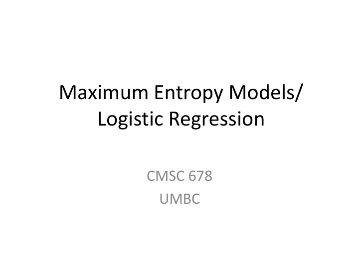 logistic regression