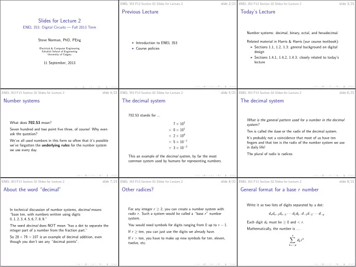 previous lecture today s lecture slides for lecture 2