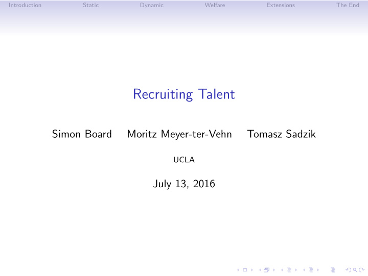 recruiting talent