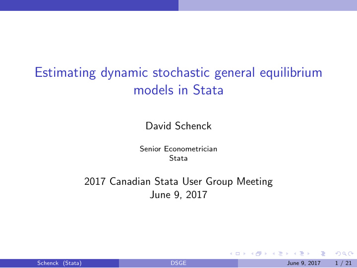 estimating dynamic stochastic general equilibrium models