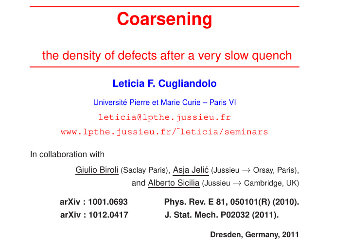 coarsening