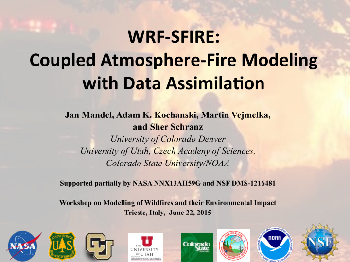 wrf sfire coupled atmosphere fire modeling
