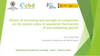 on the spatial scales of population fluctuations  of two competing species  Javier Jarillo Daz