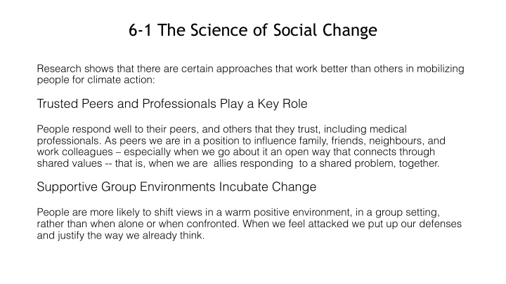 6 1 the science of social change