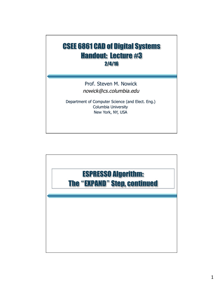 csee 6861 cad of digital systems