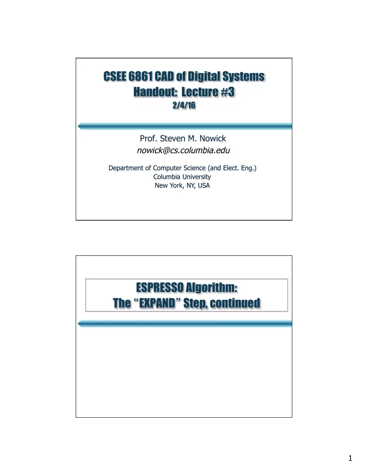 csee 6861 cad of digital systems