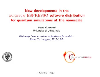 New developments in the quantum ESPRESSO software distribution  for quantum simulations at the