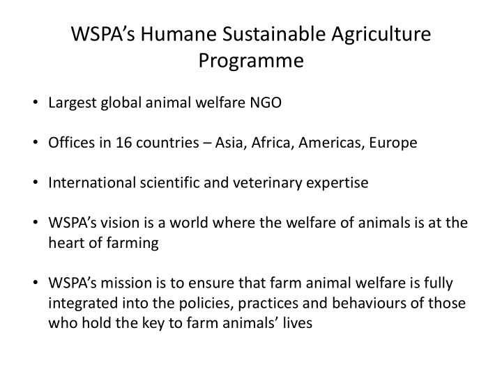 wspa s humane sustainable agriculture
