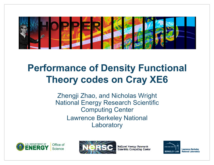 performance of density functional theory codes on cray xe6