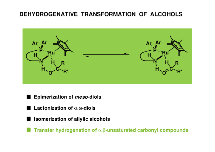 dehydrogenative transformation of alcohols