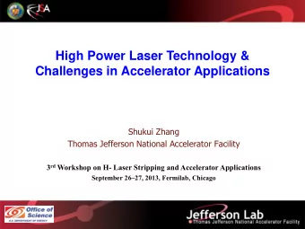 Challenges in Accelerator Applications  Shukui Zhang  Thomas Jefferson National Accelerator