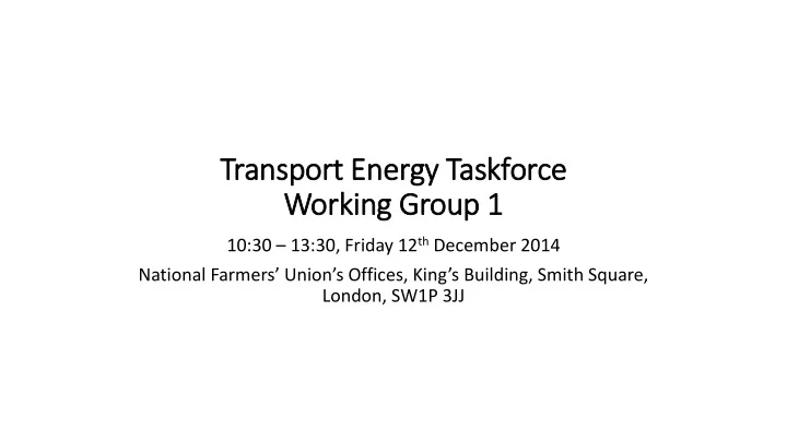 work rking group 1