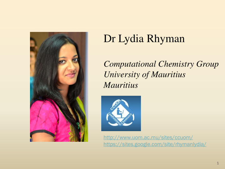 computational chemistry group university of mauritius