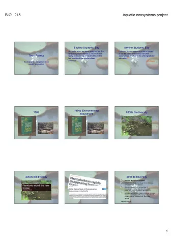 Honestly when we were assigned our first  However, those research projects turned