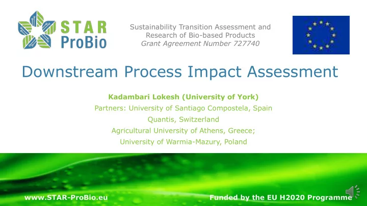 downstream process impact assessment