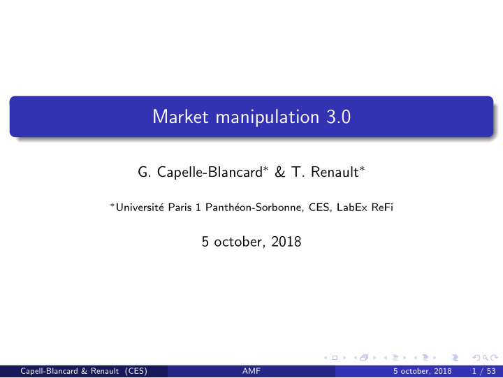 market manipulation 3 0