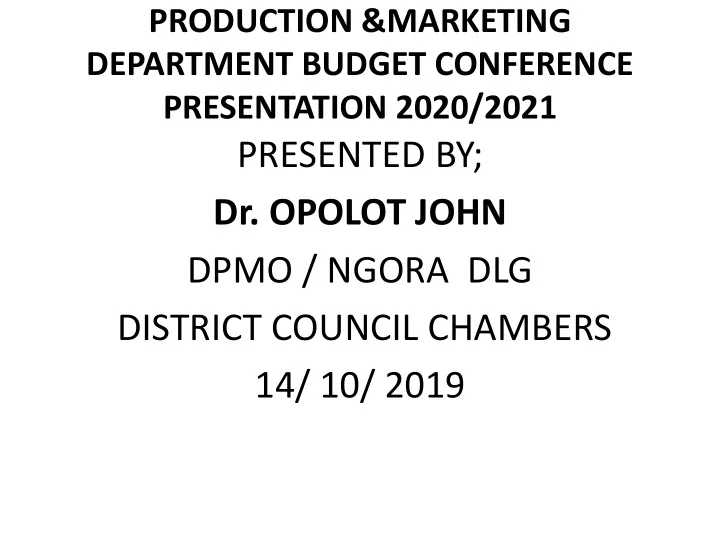 dr opolot john