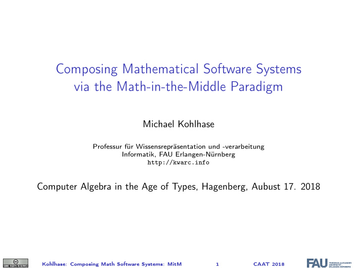 composing mathematical software systems via the math in