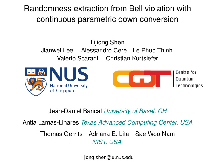 randomness extraction from bell violation with continuous