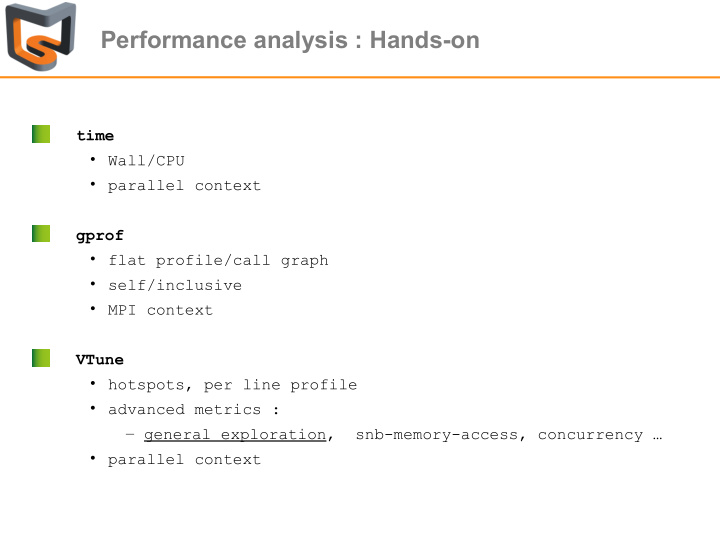 performance analysis hands on