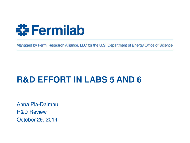 r d effort in labs 5 and 6