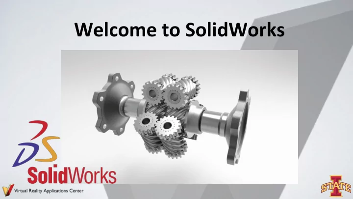 welcome to solidworks computer aided design cad