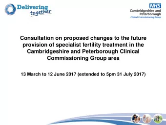 Cambridgeshire and Peterborough Clinical  Commissioning Group area  13 March to 12 June 2017