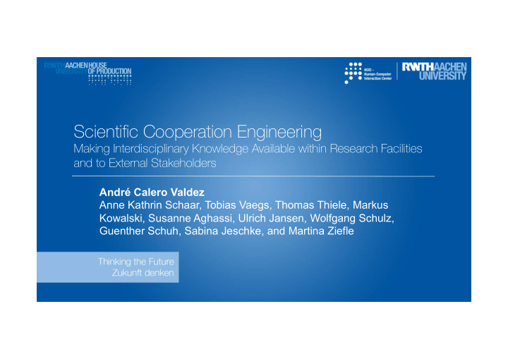 scientific cooperation engineering