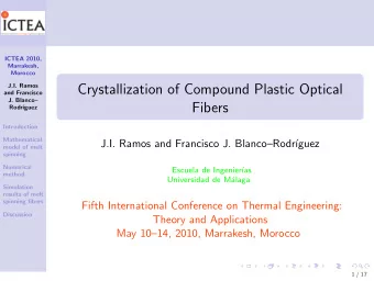 Crystallization of Compound Plastic Optical  and Francisco  J. Blanco  Fibers  Rodr  guez