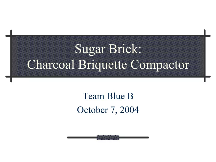 sugar brick charcoal briquette compactor