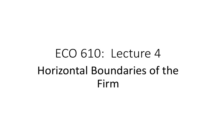 eco 610 lecture 4