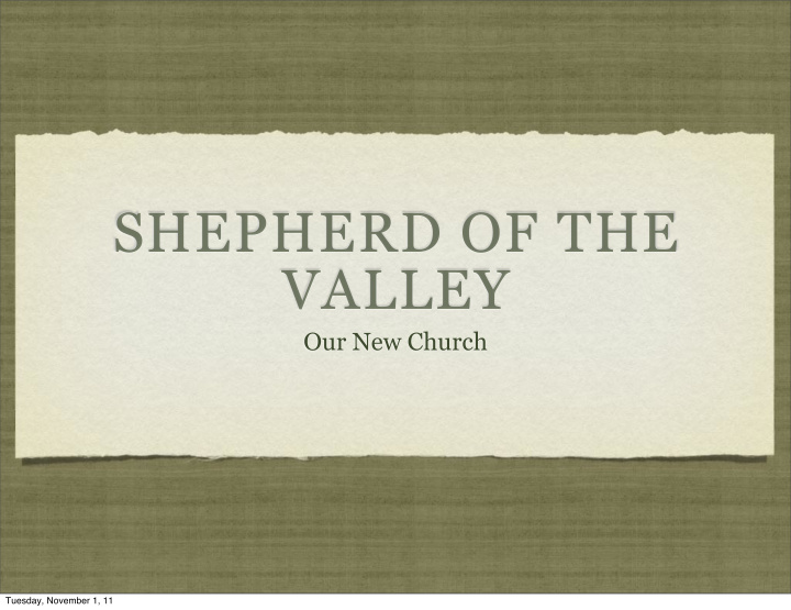 shepherd of the valley