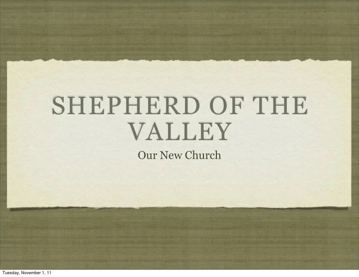 shepherd of the valley