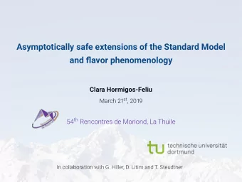 Asymptotically safe extensions of the Standard Model  and fmavor phenomenology  Clara