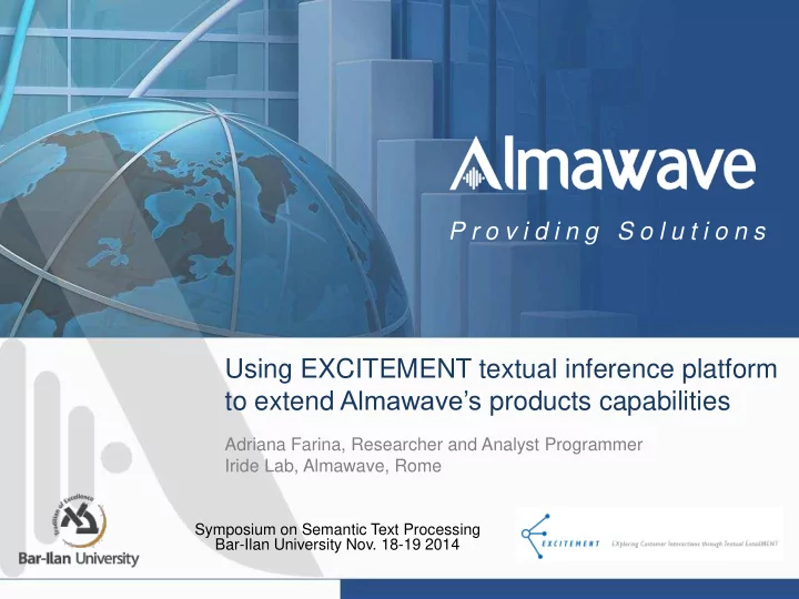 using excitement textual inference platform