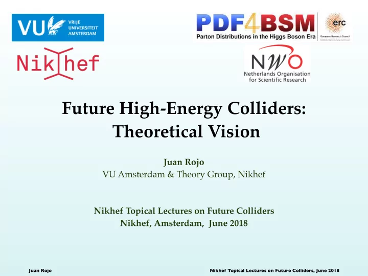 future high energy colliders theoretical vision