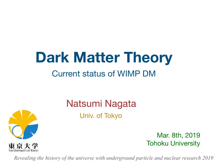 dark matter theory