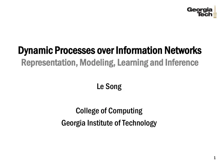 dyn ynamic mic pr processes esses ove ver in informat