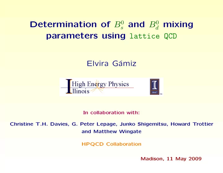d mixing parameters using lattice qcd