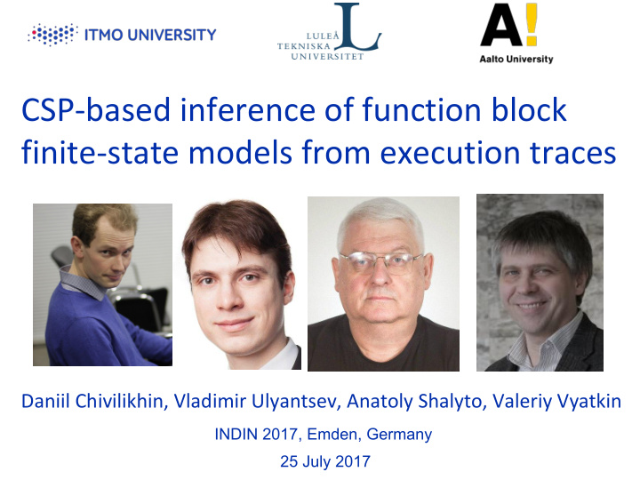 csp based inference of function block finite state models