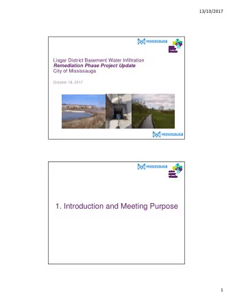 1. Introduction and Meeting Purpose  1  13/10/2017  1.  Introduction and Meeting Purpose  1.