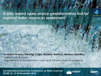 A web-based open-source geoinformation tool for  regional water resources assessment  Susanna