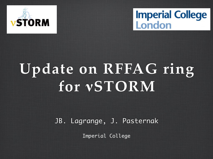 update on rffag ring for storm