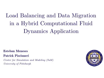 Load Balancing and Data Migration  in a Hybrid Computational Fluid  Dynamics Application  Esteban